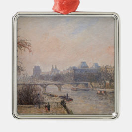 Camille Pissarro - Seine och Louvre Julgransprydnad Metall