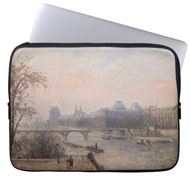 Camille Pissarro - Seine och Louvre Laptop Fodral (Framsidan)