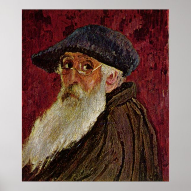 Camille Pissarro Självporträtt 1898 selfportrait Poster (Framsidan)