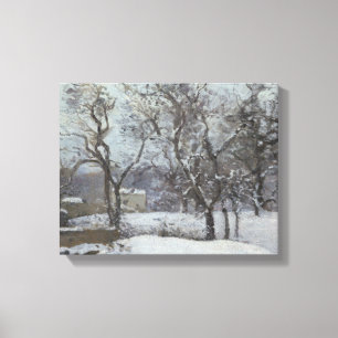 Camille Pissarro - Snö vid Louveciennes Canvastryck