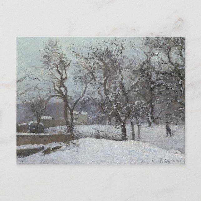 Camille Pissarro - Snö vid Louveciennes Vykort (Framsida)