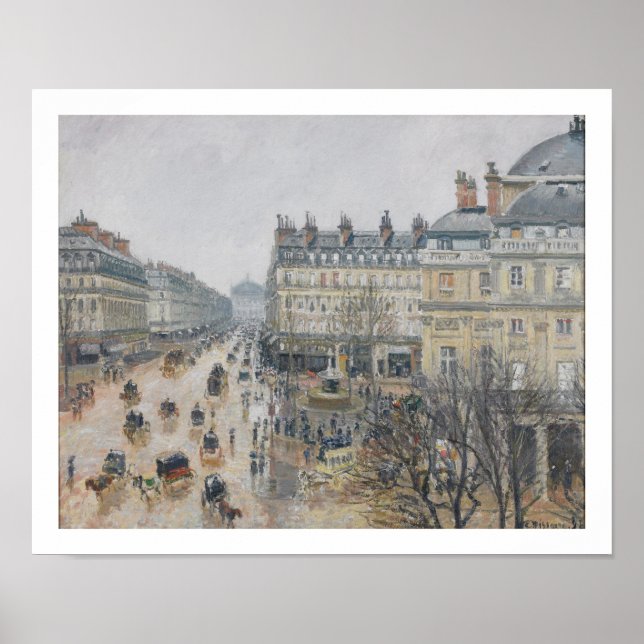 Camille Pissarro | Ställe du Theater Francais, Par Poster (Framsidan)