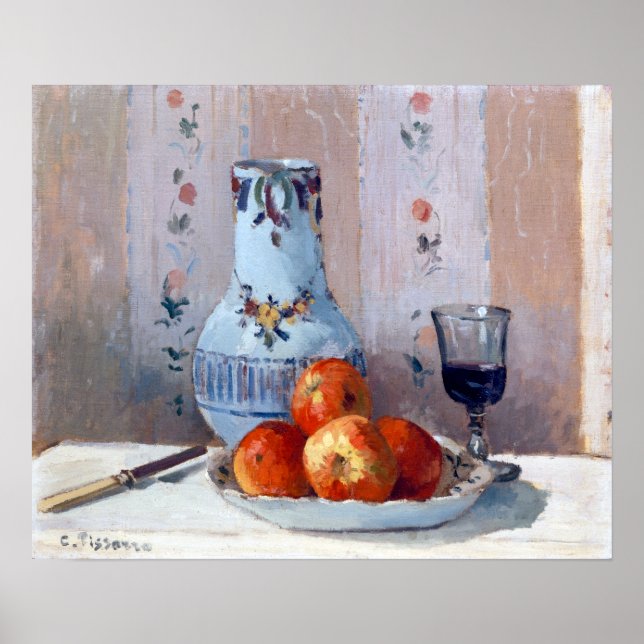 Camille Pissarro still Life with Apples Pitcher Poster (Framsidan)