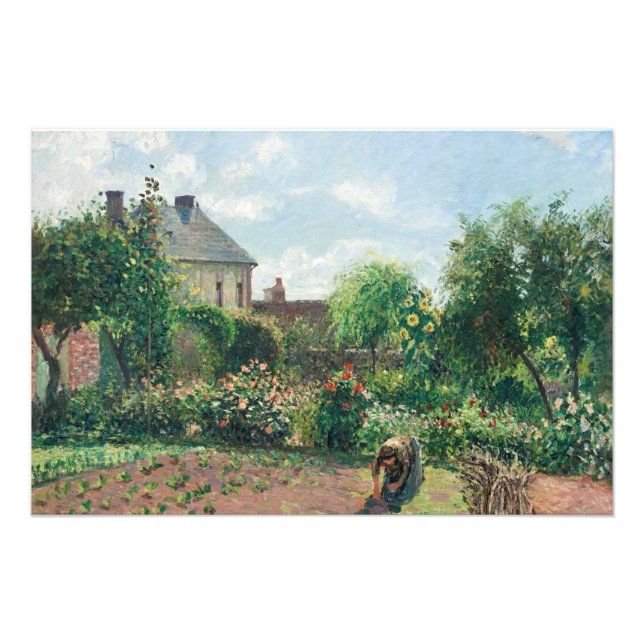 Camille Pissarro The Artists Garden at Eragny Fototryck (Framsidan)