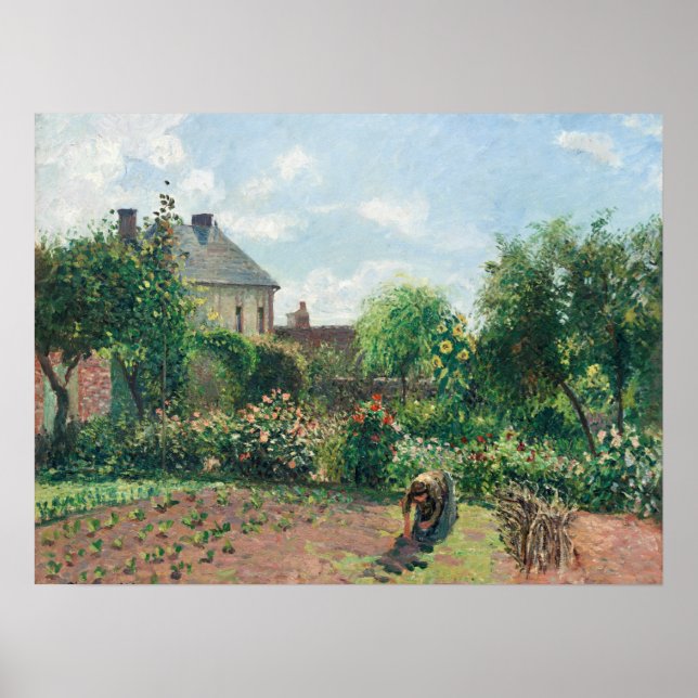 Camille Pissarro The Artists Garden at Eragny Poster (Framsidan)