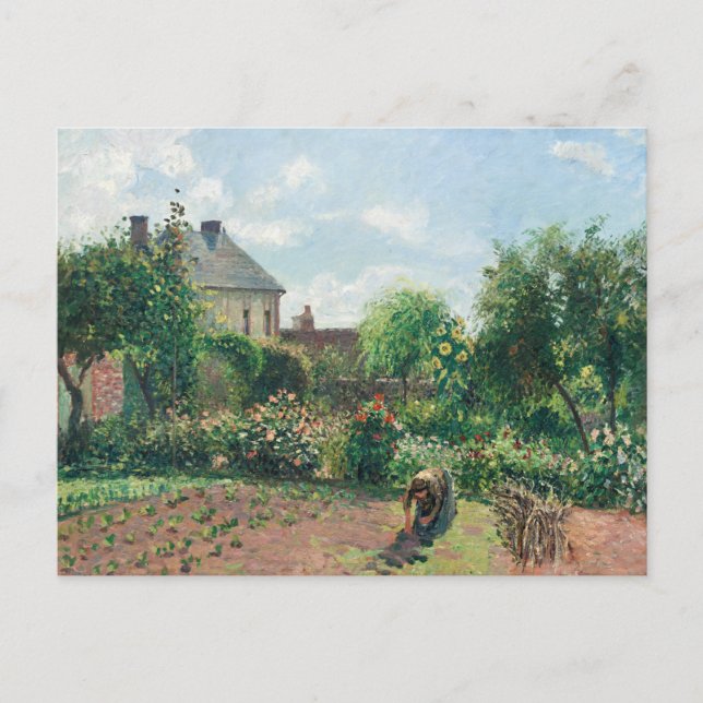 Camille Pissarro The Artists Garden at Eragny Vykort (Framsida)