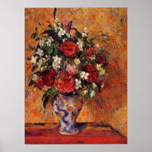 Camille Pissarro - Vas med blommor Poster (Framsidan)