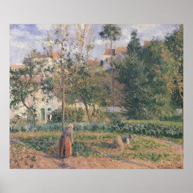 Camille Pissarro | Vegetabiliskt trädgårdsarbete v Poster (Framsidan)