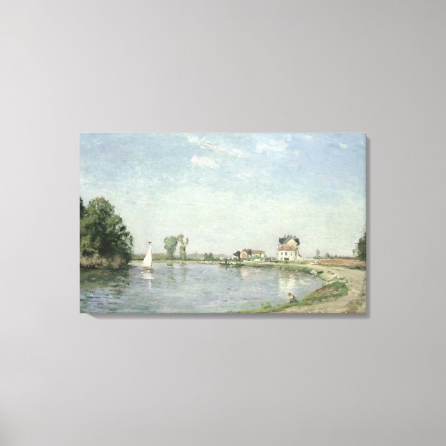 Camille Pissarro | Vid floden Kant, 1871 Canvastryck (Framsida)