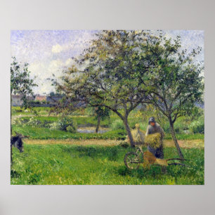 Camille Pissarro Wheelbarrow, Orchard, 188 Poster
