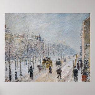 Camille Pissarro - Yttre boulevarder, Snöeffekt Poster