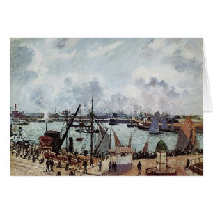 Camille Pissarro- yttre hamn av Le Havre Hälsningskort