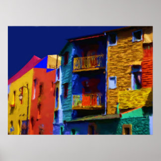 Caminito Buenos Aires av Ozborne Whilliamsson Poster