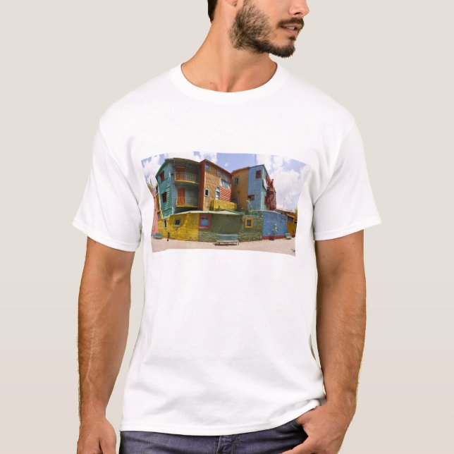 Caminito La Boca, Buenos Aires Tee Shirt (Framsida)
