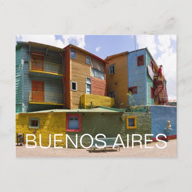 Caminito, La Boca, Buenos Aires Vykort (Framsida)