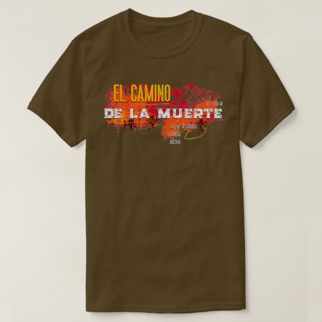 Camino de la Muerte Death Road Bolivia Sticker  T Shirt (Design framsida)