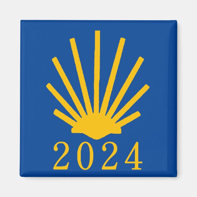 Camino de Santiago 2024 Magnet (Framsidan)