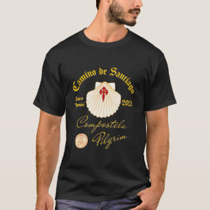 Camino De Santiago Anno Domini 2023 Scallop Snäcka T Shirt