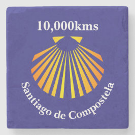 Camino de Santiago avstånd lmarkör Stenunderlägg