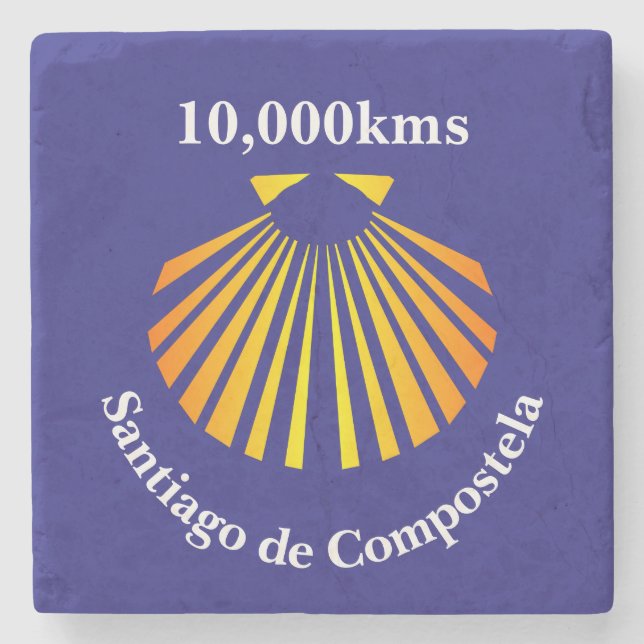 Camino de Santiago avståndsmarkör Stenunderlägg (Framsidan)