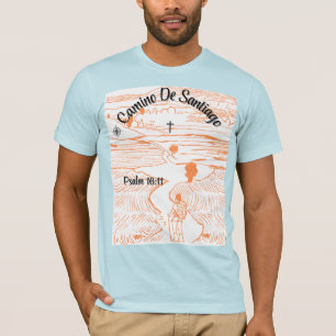 Camino de Santiago Compass - Psalm 16:11 Christian T Shirt