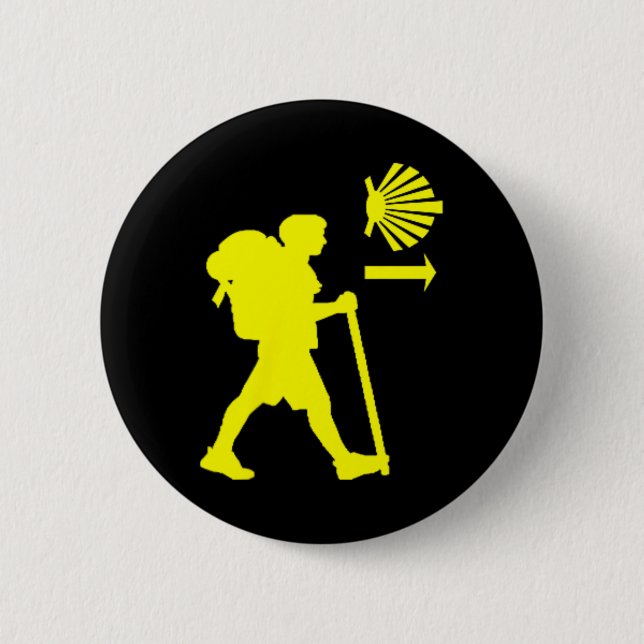 Camino De Santiago De Compostela Spanien Pilgrim V Knapp (Framsida)