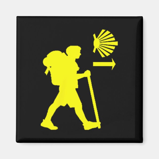 Camino De Santiago De Compostela Spanien Pilgrim V Magnet (Framsidan)