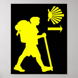 Camino De Santiago De Compostela Spanien Pilgrim V Poster