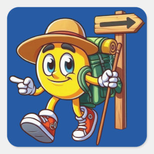Camino de Santiago Fyrkantigt Klistermärke