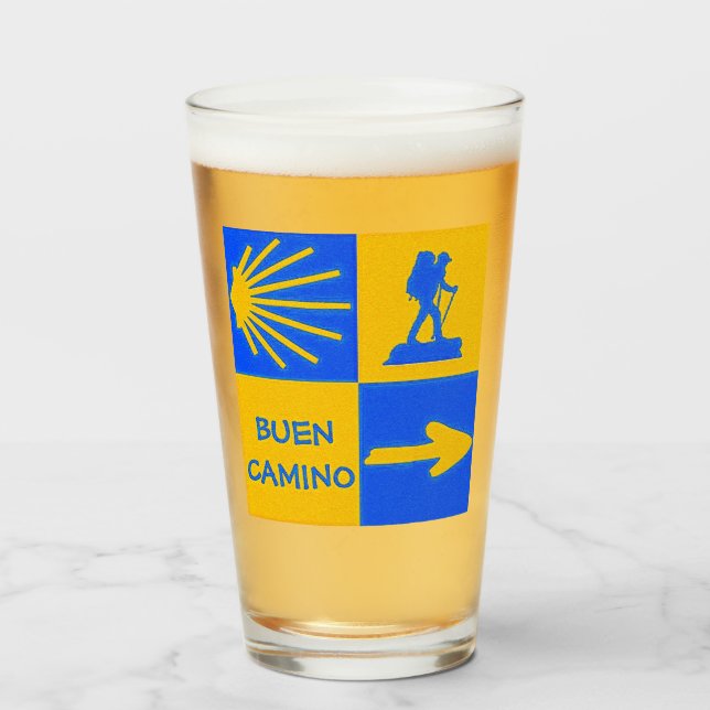 Camino de Santiago Glass Glaskopp (Framsida fylld)