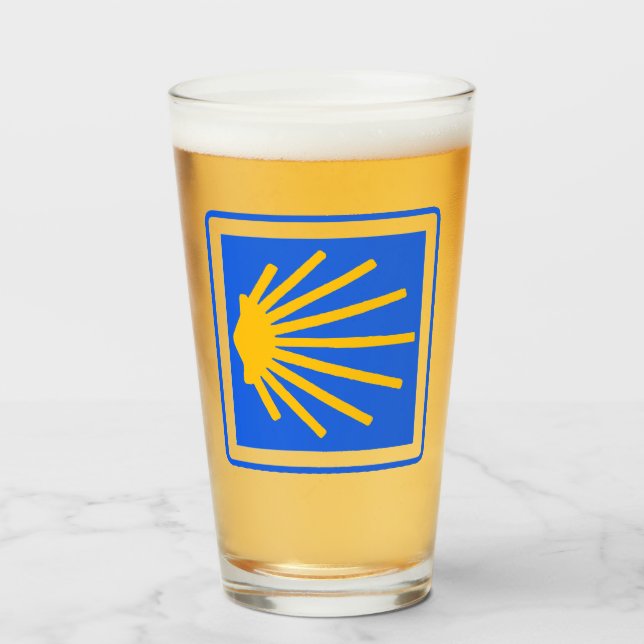 Camino de Santiago Glass Glaskopp (Framsida fylld)