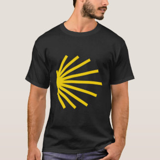 Camino De Santiago Gult Scallop Snäcka Trail Symb T Shirt