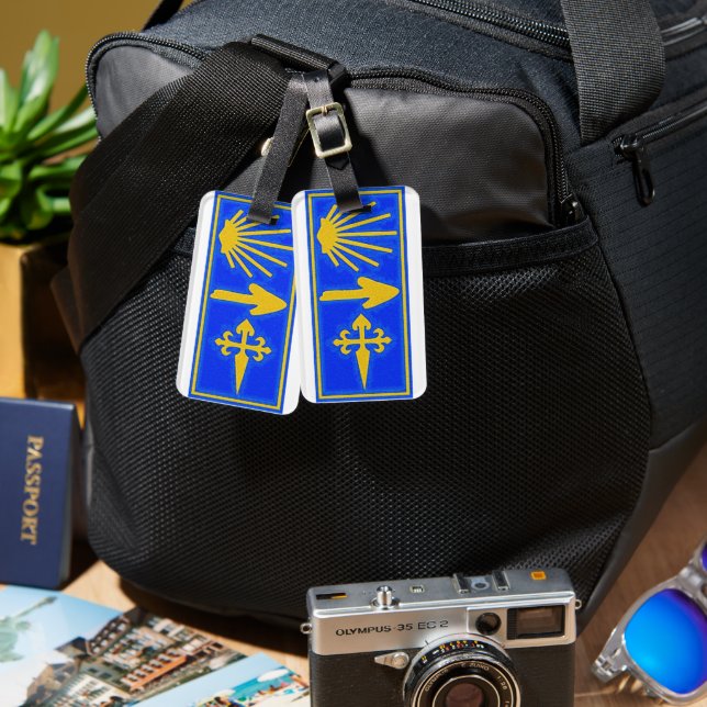 Camino de Santiago Luggage Tag Bagagebricka (Fram & Baksida)