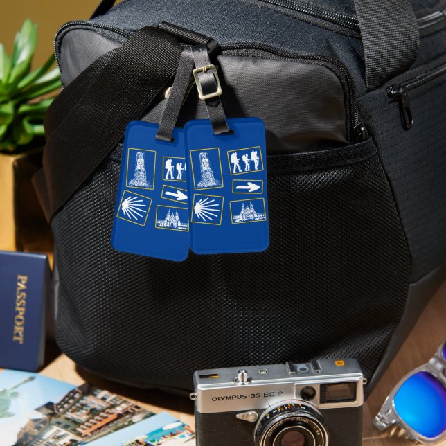 Camino de Santiago Luggage Tag Bagagebricka (Fram & Baksida)