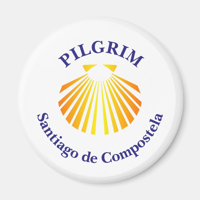 Camino de Santiago pilgrim Magnet (Framsidan)