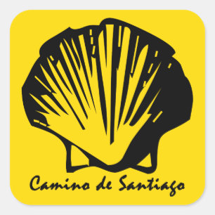 Camino de Santiago, Pilgrimage Stickers Fyrkantigt Klistermärke