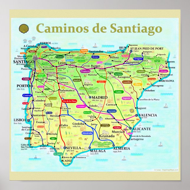 Camino de Santiago Poster (Framsidan)