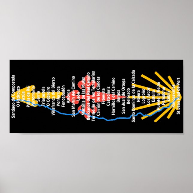 Camino de Santiago Poster (Framsidan)