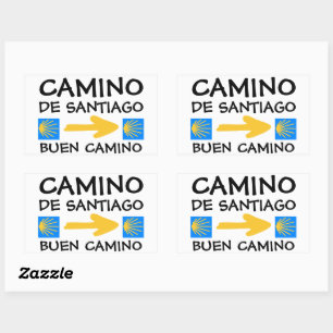 Camino de Santiago Rektangulärt Klistermärke
