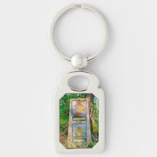 Camino de Santiago Rektangulärt Silverfärgad Nyckelring