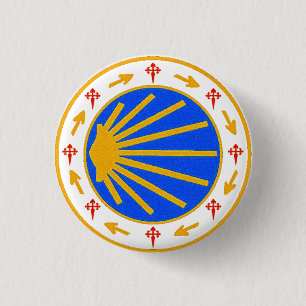Camino de Santiago Round Badge Knapp