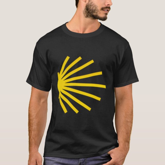 Camino De Santiago Scallop Snäcka Trail Symbol Poc T Shirt (Framsida)