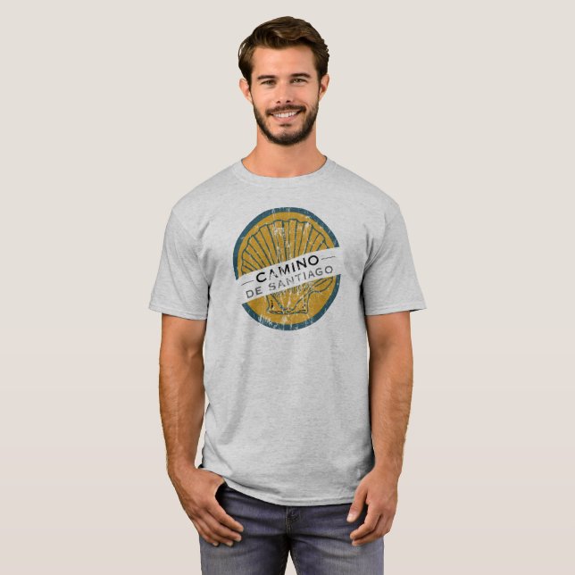 Camino De Santiago snäckaskjorta T-shirt (Hel framsida)