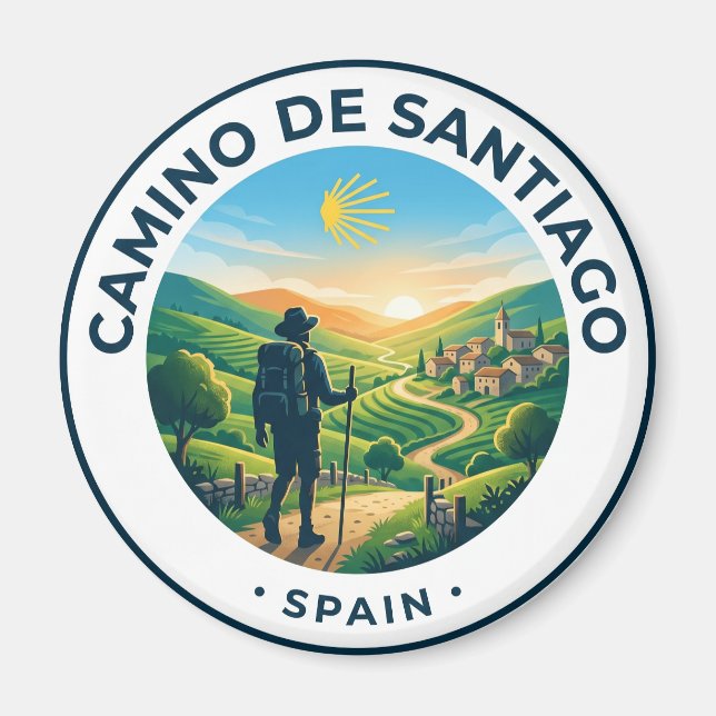 Camino de Santiago Spanien Magnet (Framsidan)