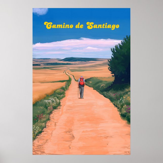 Camino De Santiago Spanien Resaaffisch Poster (Framsidan)