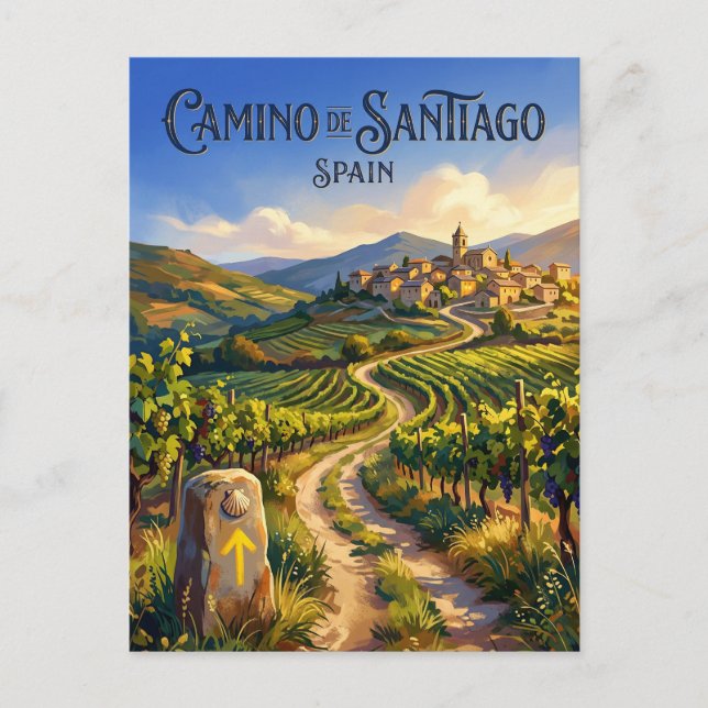 Camino de Santiago Spanien Vykort (Framsida)