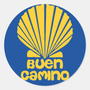 Camino de Santiago Stickers Runt Klistermärke