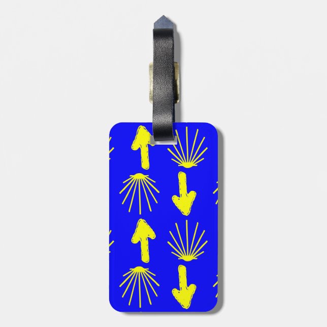 Camino de Santiago symboler Bagagebricka (Baksidan Lodrät)