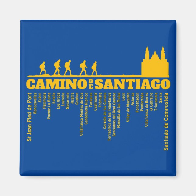 Camino de Santiago The way of st James 0323 Magnet (Framsidan)
