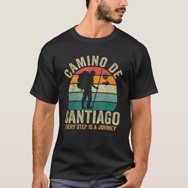 Camino de Santiago Tshirt Women Spain Pilgrim Way T Shirt (Framsida)